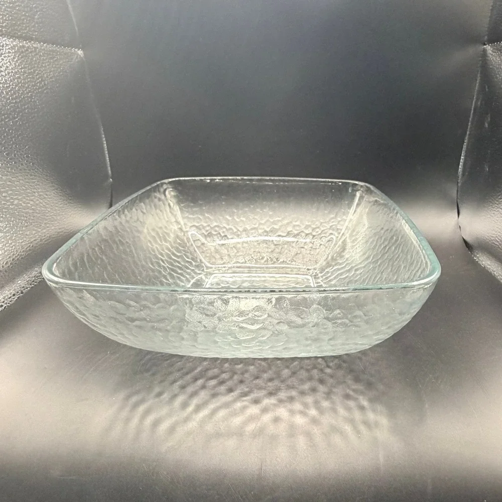 Anchor Hocking Square Glass Bowls Set of 6 Clear New 6